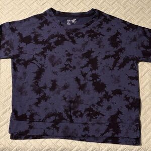 Terra & Sky Blue Tie-Dye Crewneck Sweatshirt - Size 0X